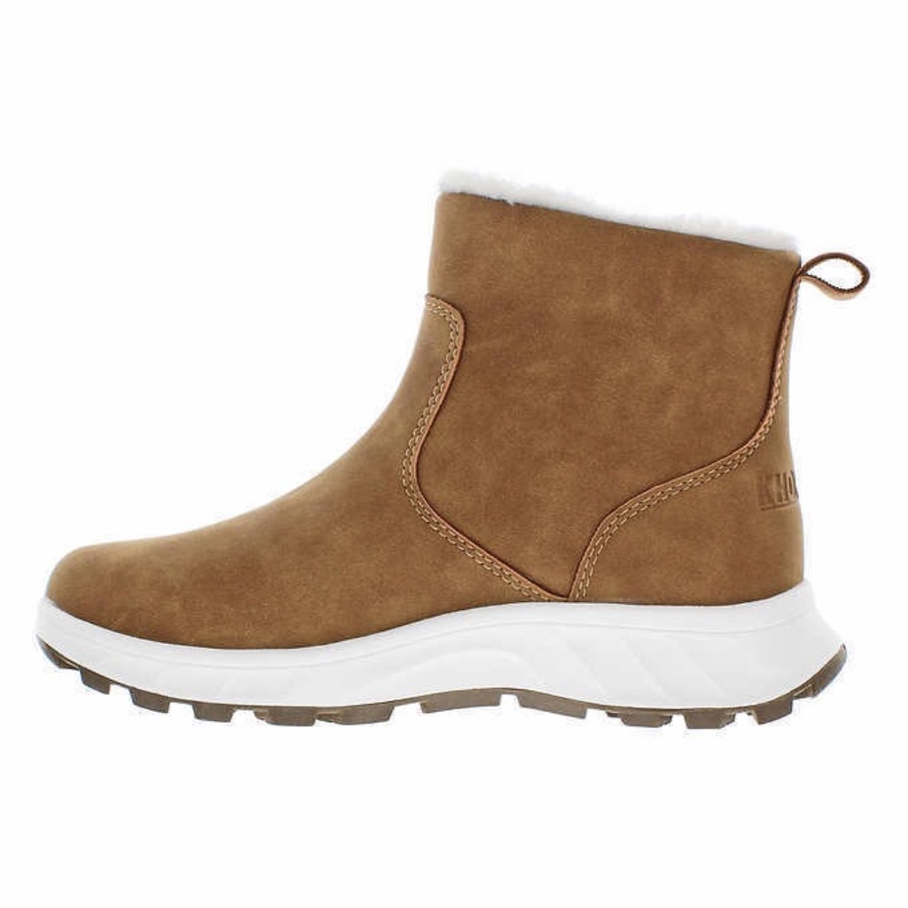 New Khombu brown Sienna Shearling Style Boots Booties Water Repellent Brown NIB - Picture 2 of 5